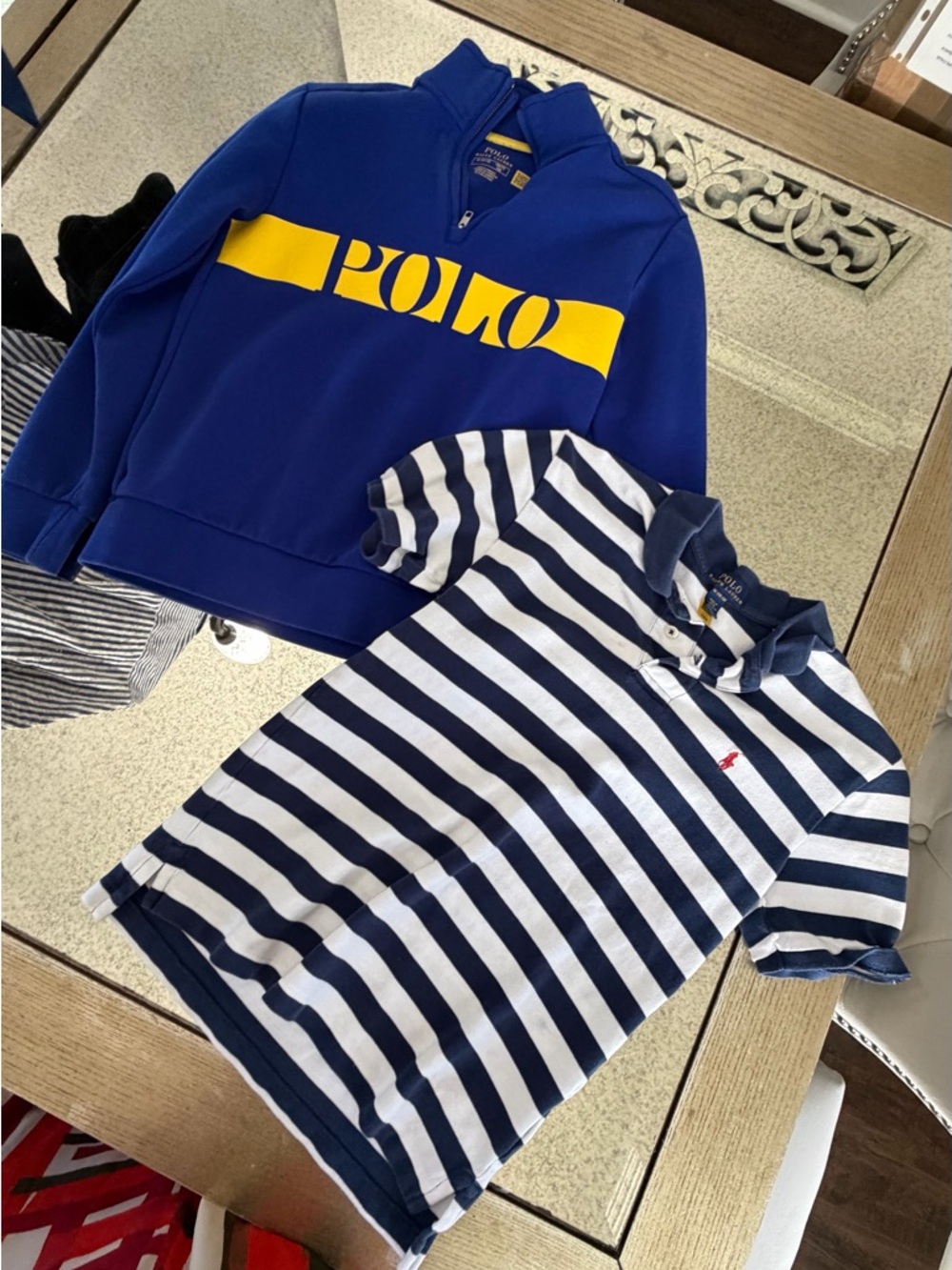 Polo Ralph Lauren. Sweater and Polo